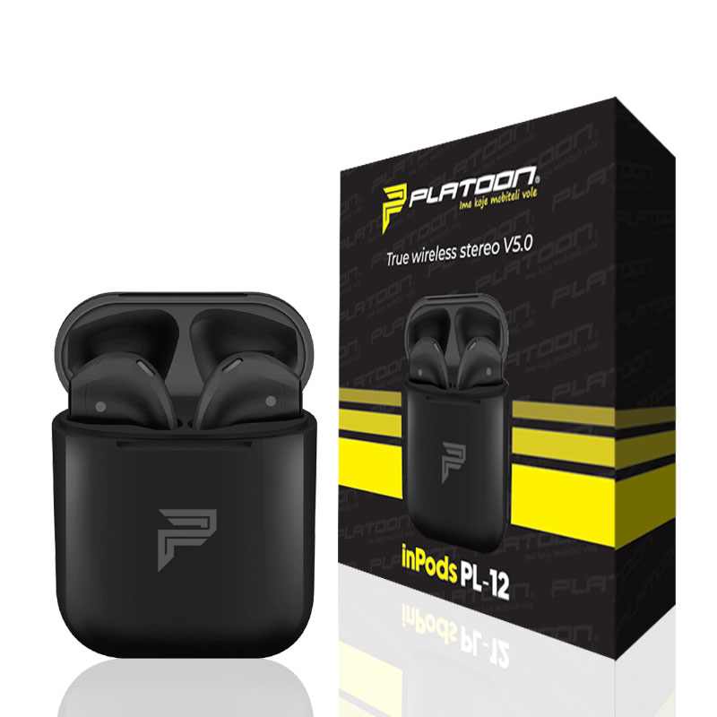 IPHONE BLUETOOTH AIRPODS PL-12 CRNA