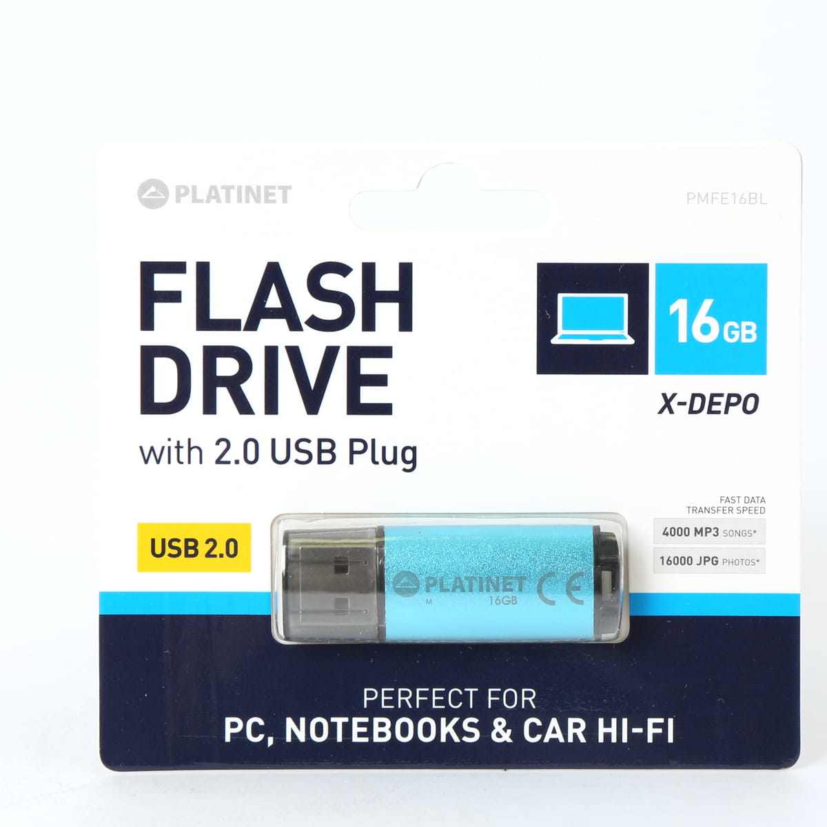PLATINET PENDRIVE 16GB USB 2.0 X-Depo PLAVA [42173]