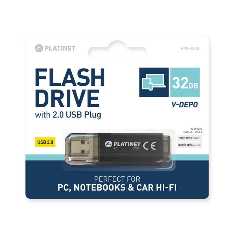 PLATINET PENDRIVE 32GB USB 2.0 V-Depo CRNA [43434]