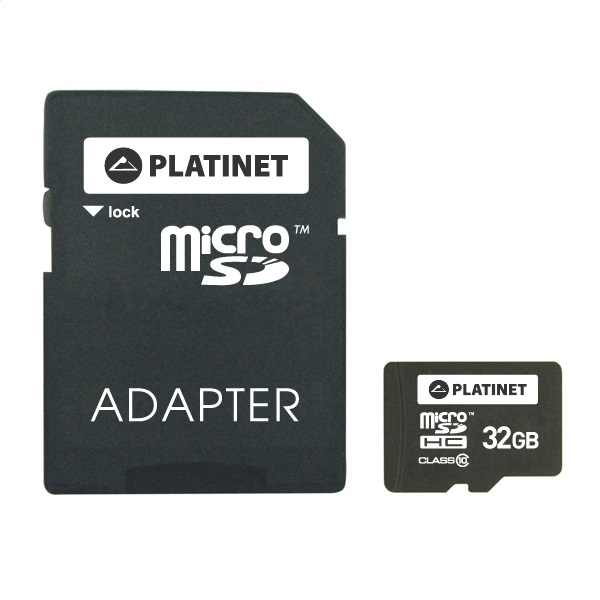 PLATINET microSDHC 32GB SECURE DIGITAL + ADAPTER SD class10 [41843]