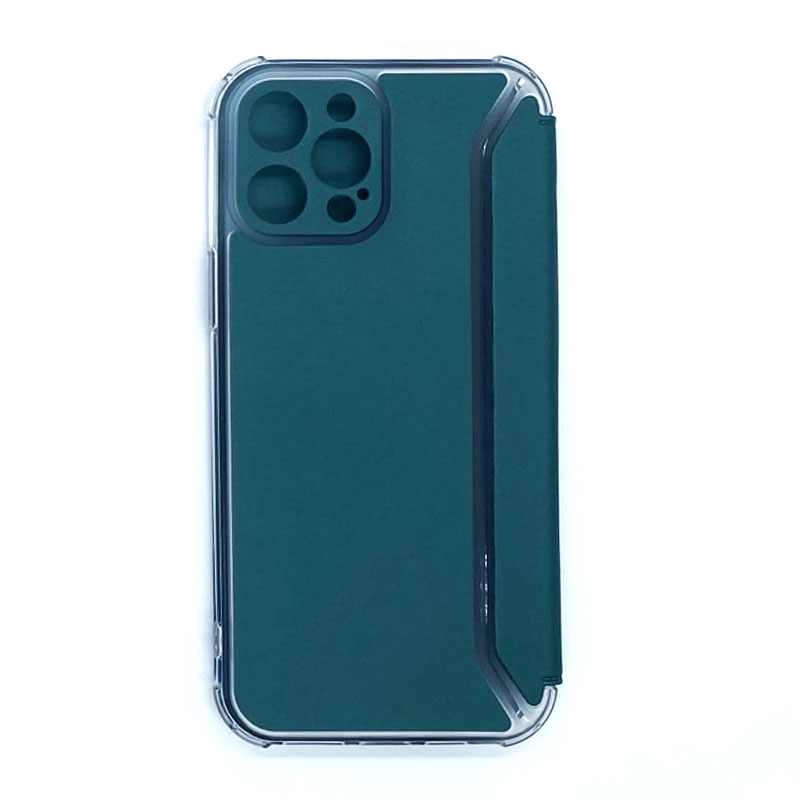 MODERN 12 PRO MAX FLIP TAMNO ZELENA IPHONE FUTROLA