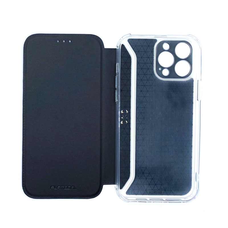 MODERN 13 PRO FLIP CRNA IPHONE FUTROLA