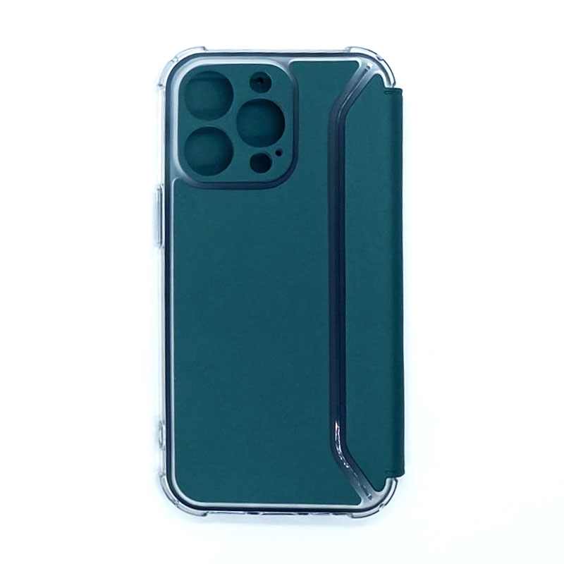MODERN 13 PRO FLIP TAMNO ZELENA IPHONE FUTROLA