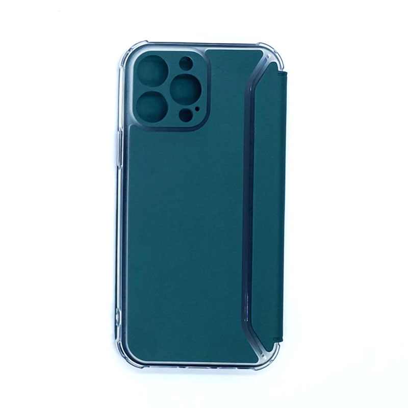 MODERN 13 PRO MAX FLIP TAMNO ZELENA IPHONE FUTROLA