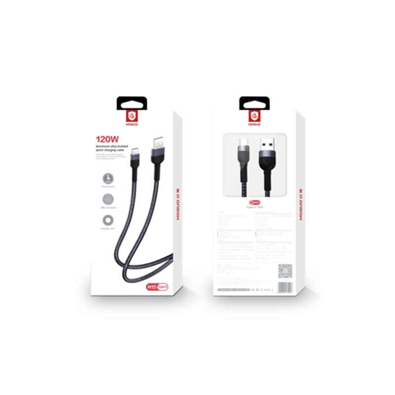 USB DATA KABAL 120W 1M H15 TYPE-C CRNI HUGUO