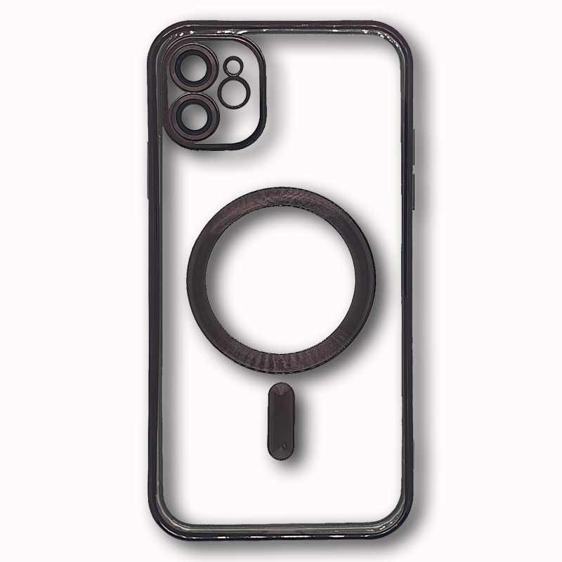 MAGSAFE SILIKON IPHONE 11 CRNA SA ZASTITOM KAMERE