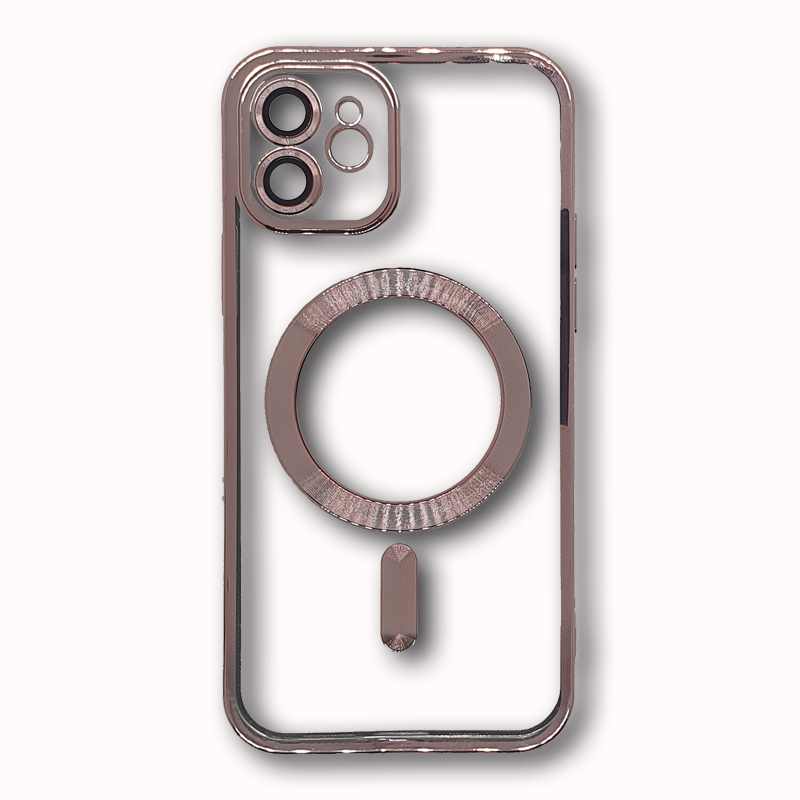 MAGSAFE SILIKON IPHONE 12 ROSE GOLD SA ZASTITOM KAMERE