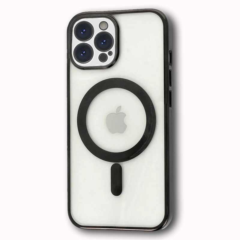 MAGSAFE SILIKON IPHONE 12 PRO CRNA SA ZASTITOM KAMERE