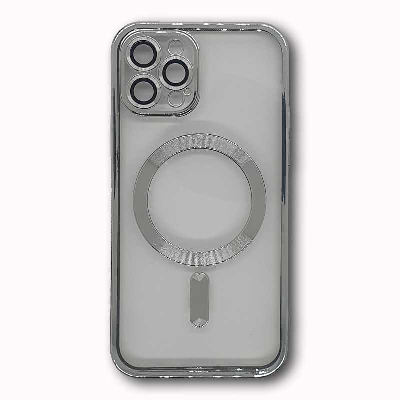 MAGSAFE SILIKON IPHONE 12 PRO SREBRENA SA ZASTITOM KAMERE
