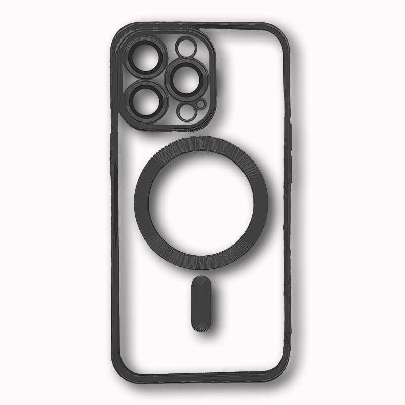 MAGSAFE SILIKON IPHONE 13 PRO CRNA SA ZASTITOM KAMERE
