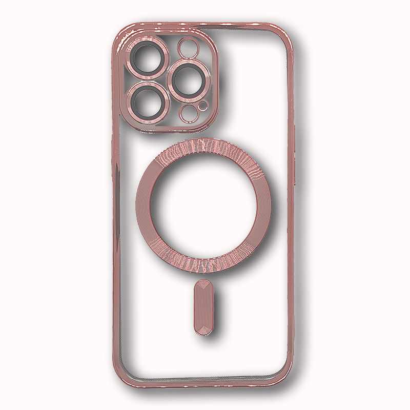MAGSAFE SILIKON IPHONE 13 PRO ROSE GOLD SA ZASTITOM KAMERE
