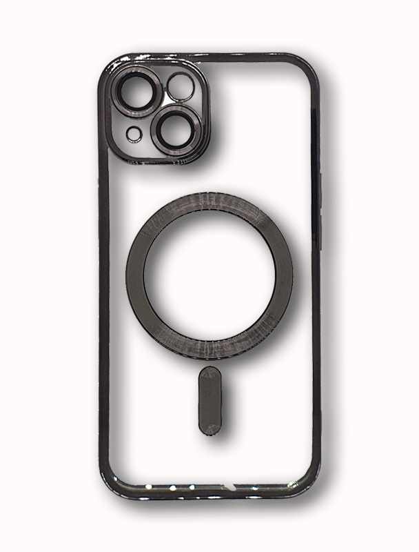 MAGSAFE SILIKON IPHONE 14 CRNA SA ZASTITOM KAMERE