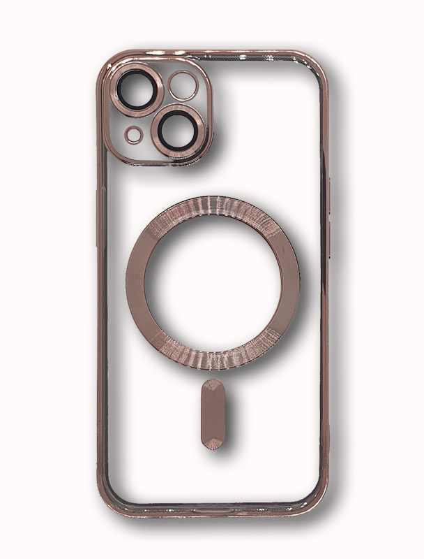 MAGSAFE SILIKON IPHONE 14 ROSE GOLD SA ZASTITOM KAMERE