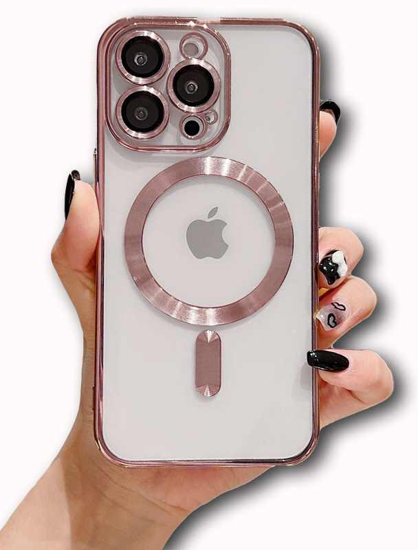 MAGSAFE SILIKON IPHONE 14 PRO MAX ROSE GOLD SA ZASTITOM KAMERE