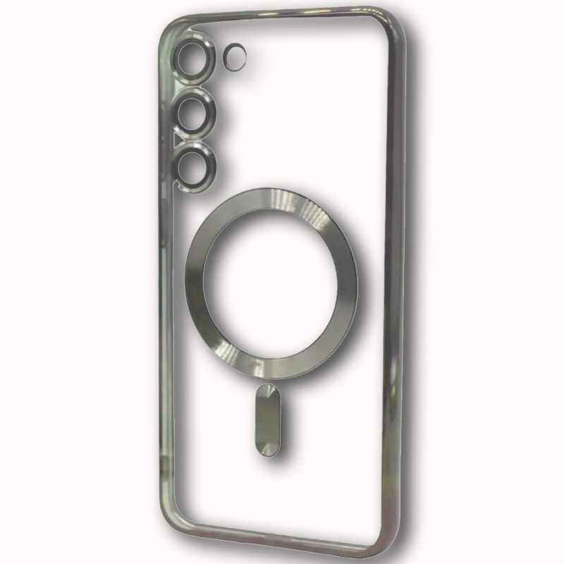 MAGSAFE SILIKON SAMSUNG S23 PLUS SREBRENA SA ZASTITOM KAMERE