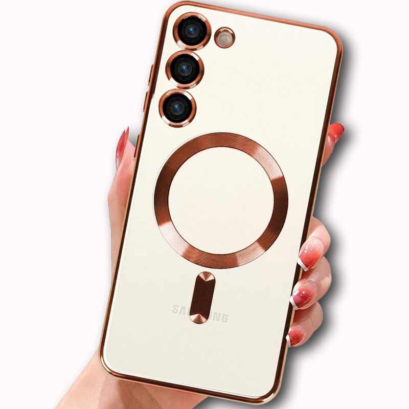 MAGSAFE SILIKON SAMSUNG S23 PLUS ROSE GOLD SA ZASTITOM KAMERE