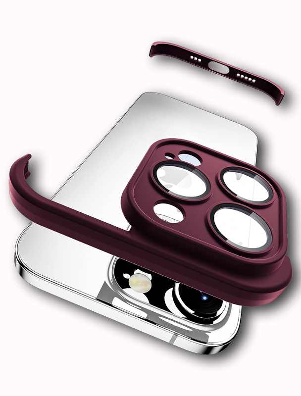 LENS PROTECTOR IPHONE 13 PRO BORDO SILIKONSKA ZASTITA