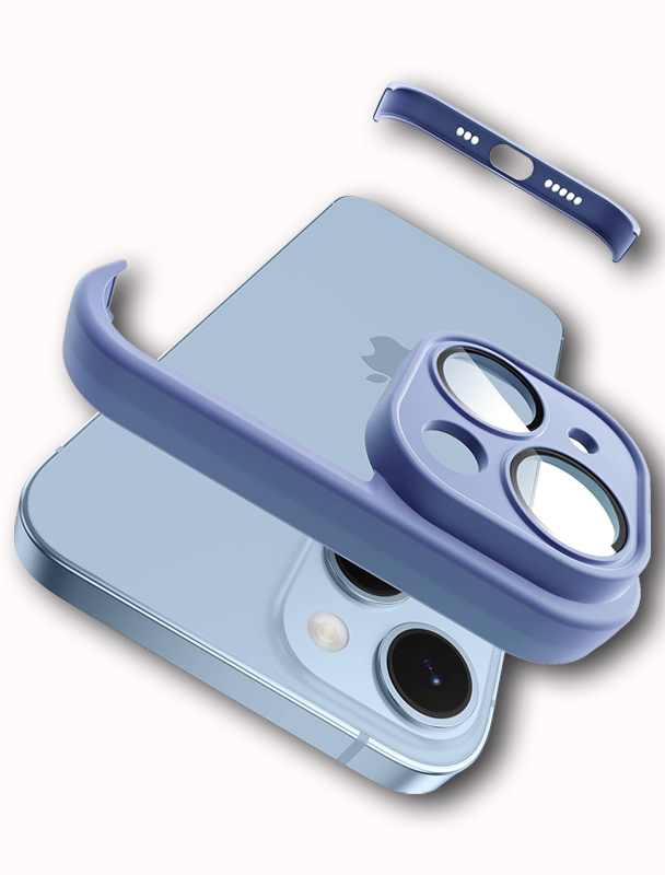 LENS PROTECTOR IPHONE 14 PLAVA SILIKONSKA ZASTITA
