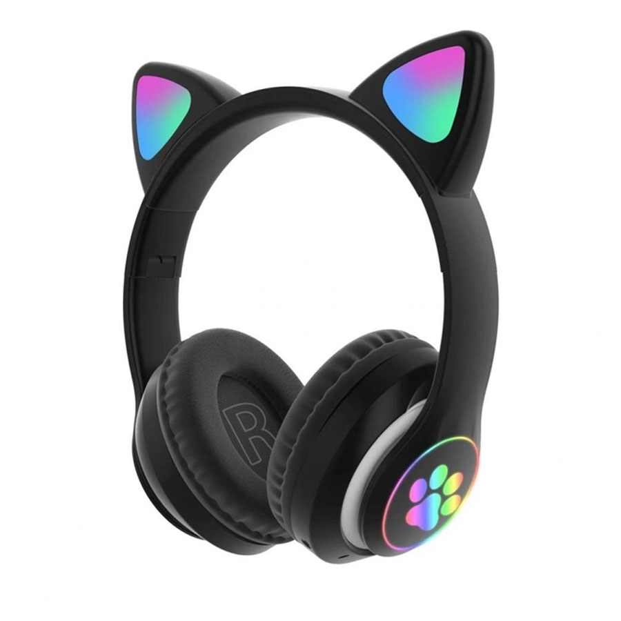 SLUSALICE CAT EAR STN-28 CRNA