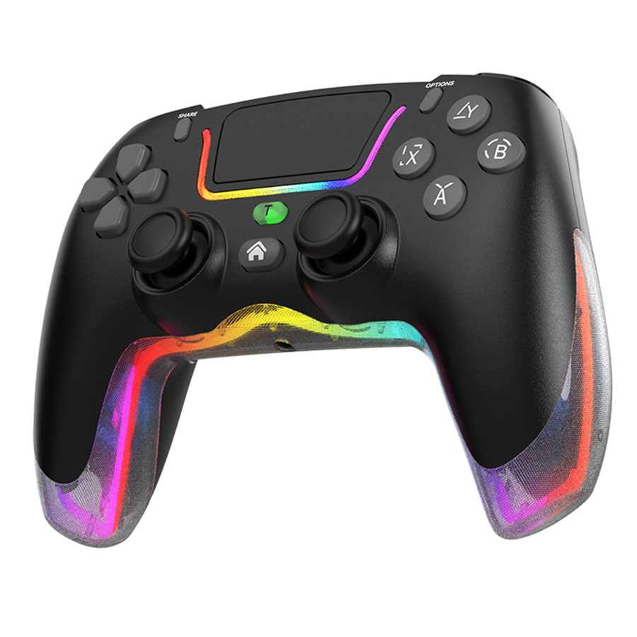 BEZICNI KONTROLER P01 ZA PLAYSTATION 4 CRNI SVJETLECI