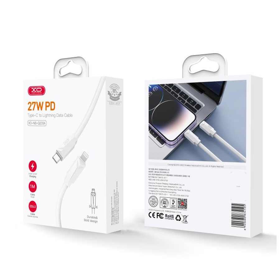 USB DATA KABAL TYPE-C NA LIGTNING 27W BIJELI NB-Q233A XO