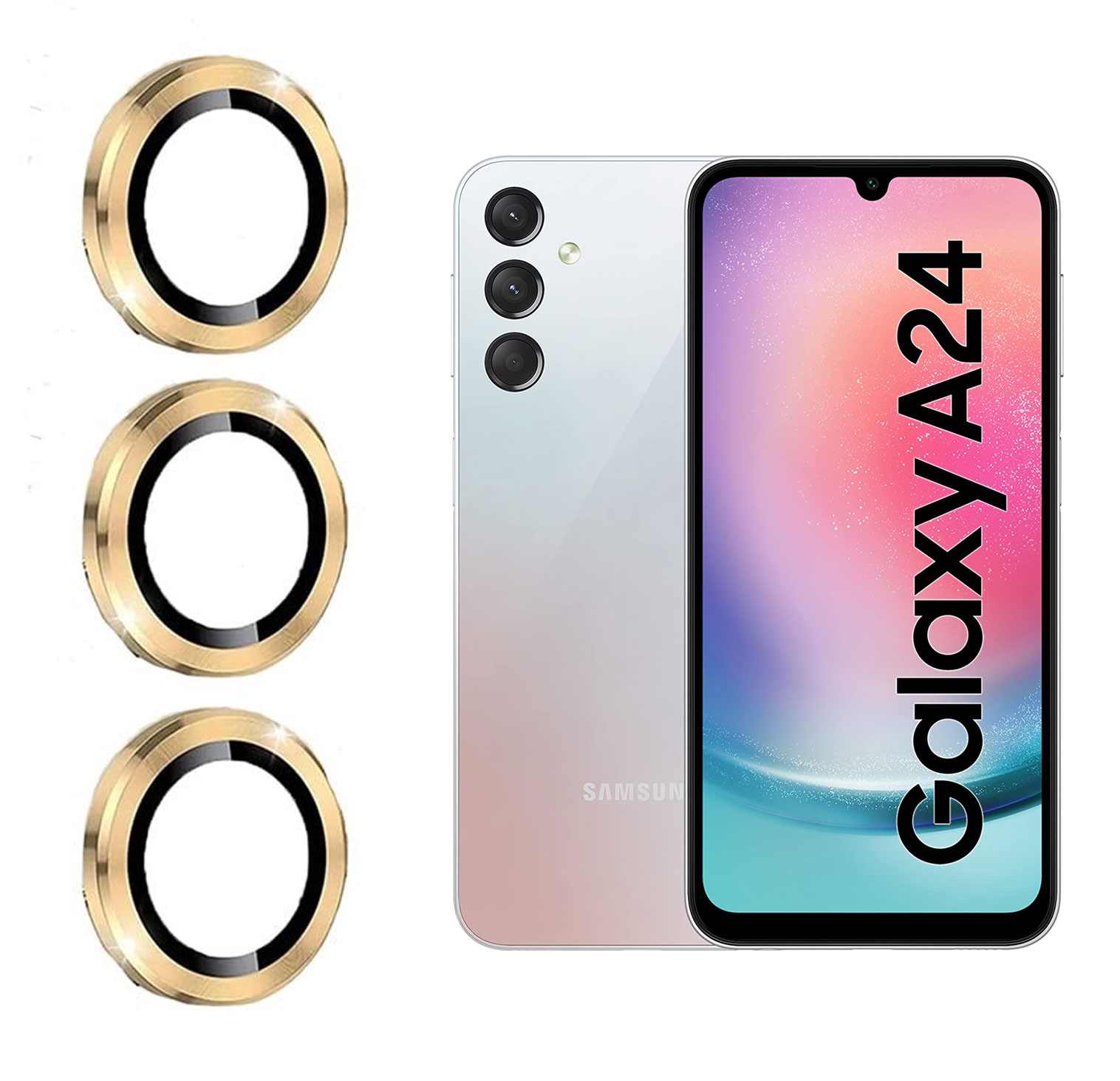POSITIONER STAKLO KAMERE METAL SAMSUNG A24 ZLATNA