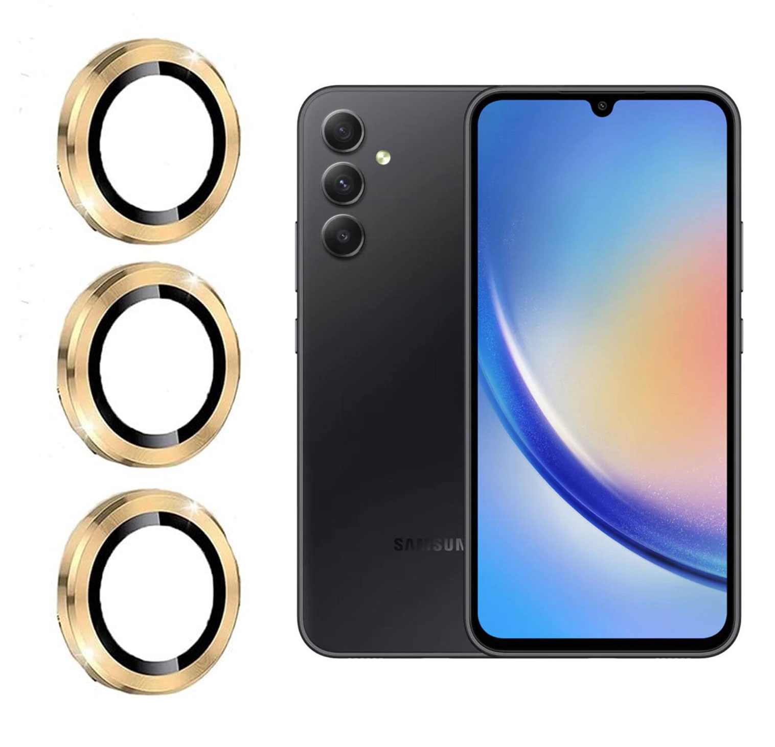 POSITIONER STAKLO KAMERE METAL SAMSUNG A34 ZLATNA