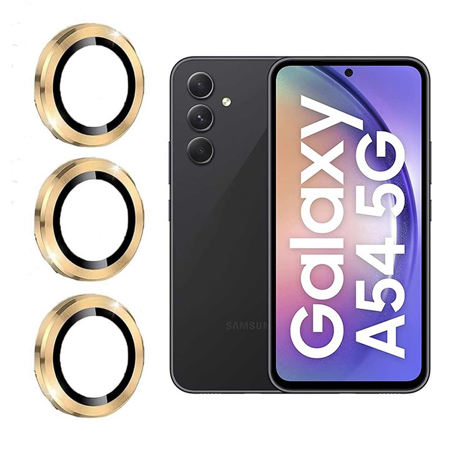 POSITIONER STAKLO KAMERE METAL SAMSUNG A54 ZLATNA