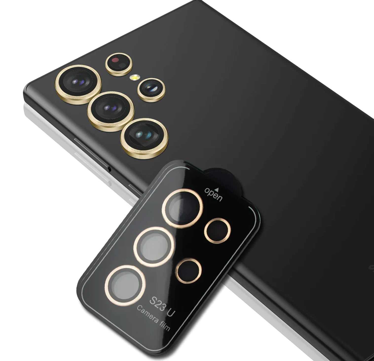 POSITIONER STAKLO KAMERE METAL SAMSUNG S23 ULTRA ZLATNA