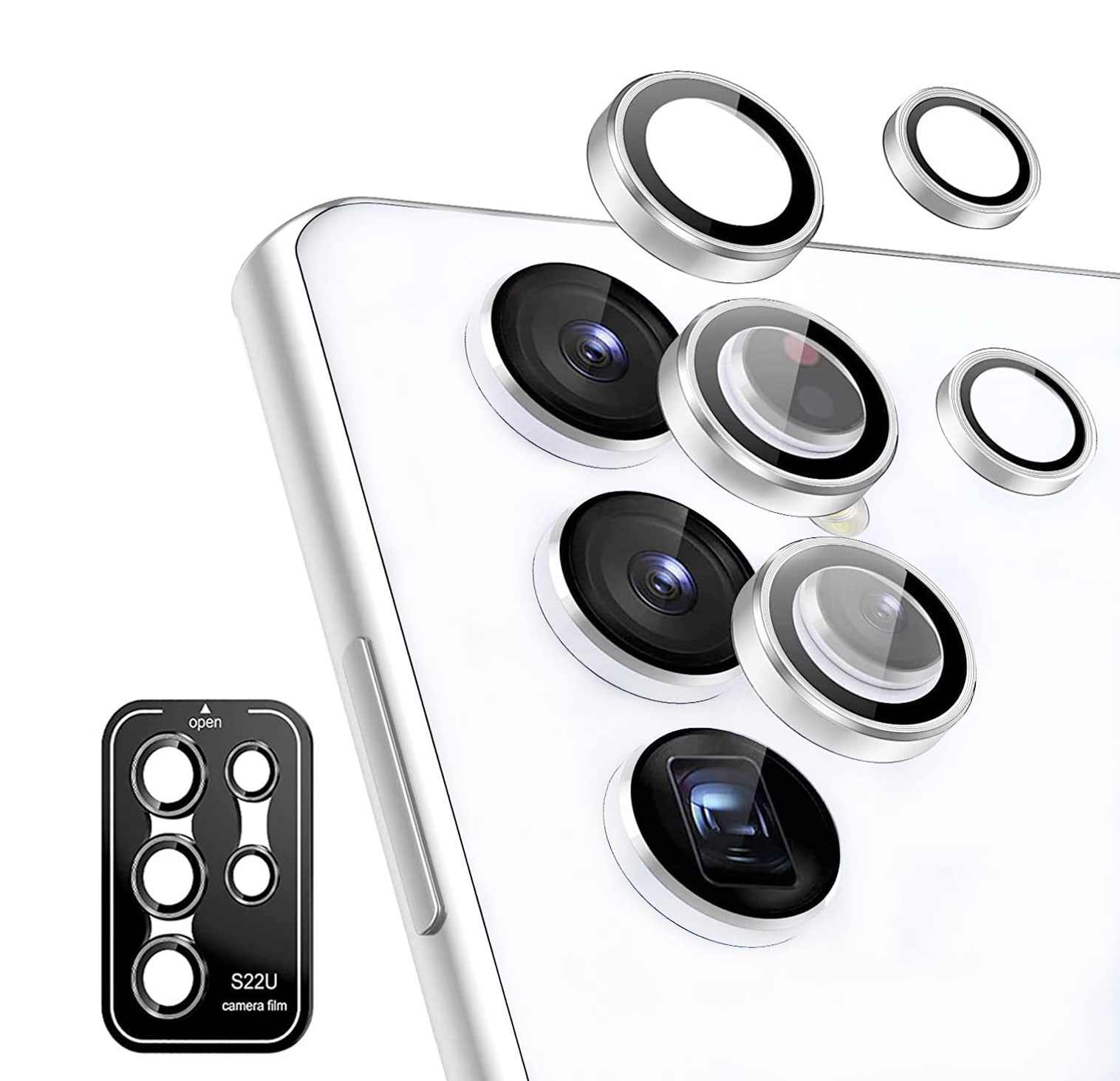 POSITIONER STAKLO KAMERE METAL SAMSUNG S22 ULTRA SREBRENA