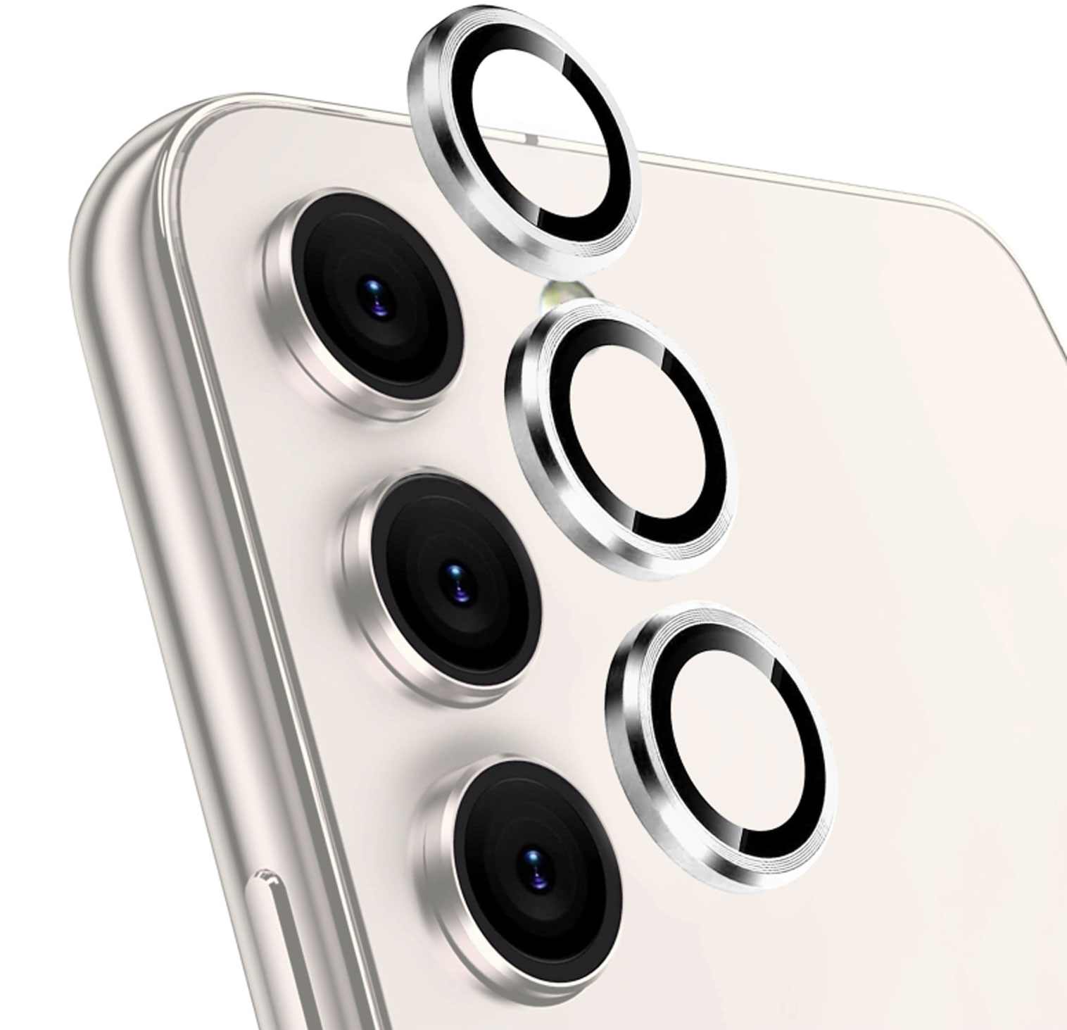 POSITIONER STAKLO KAMERE METAL SAMSUNG S23 PLUS SREBRENA