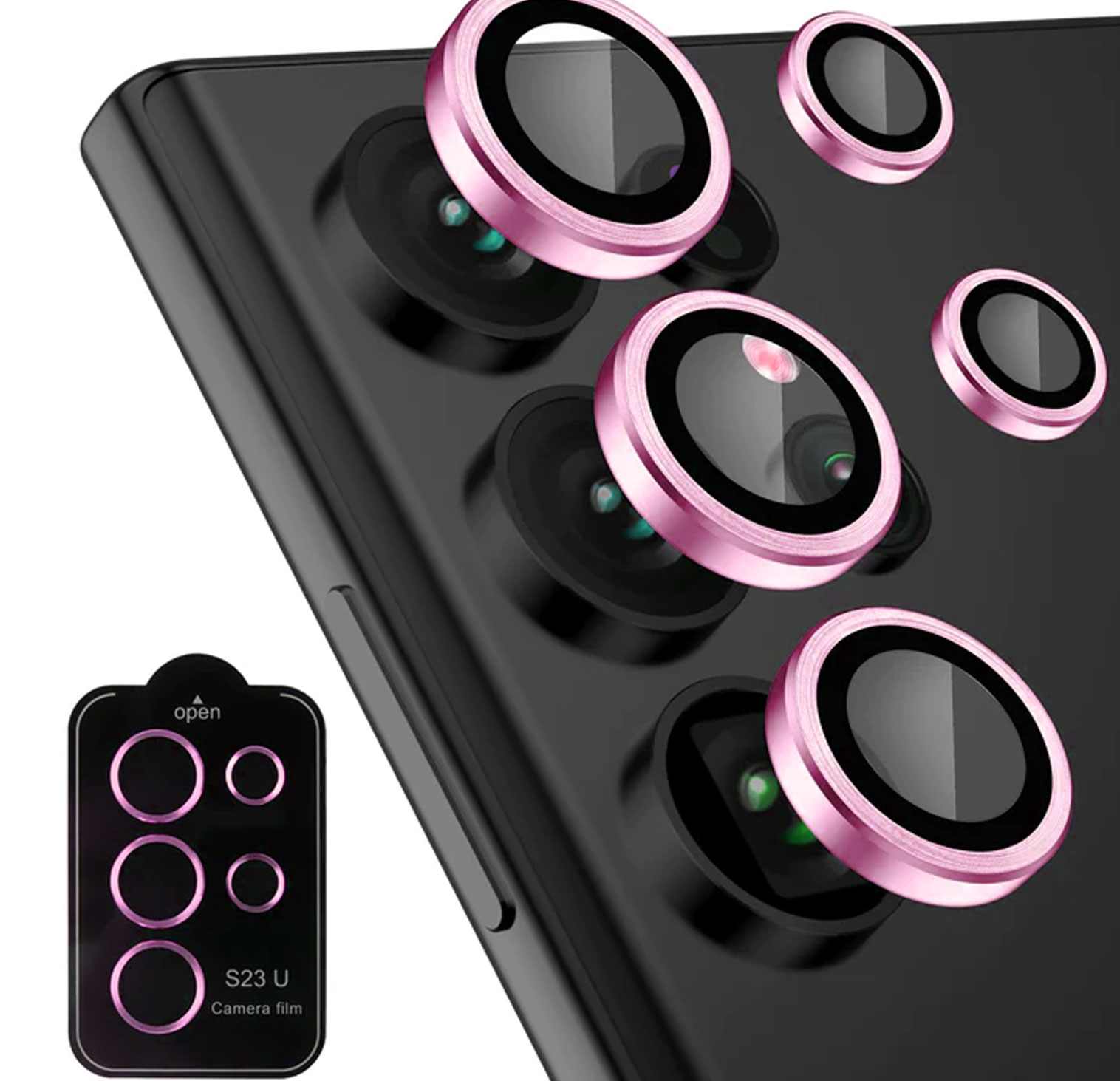 POSITIONER STAKLO KAMERE METAL SAMSUNG S23 ULTRA PINK