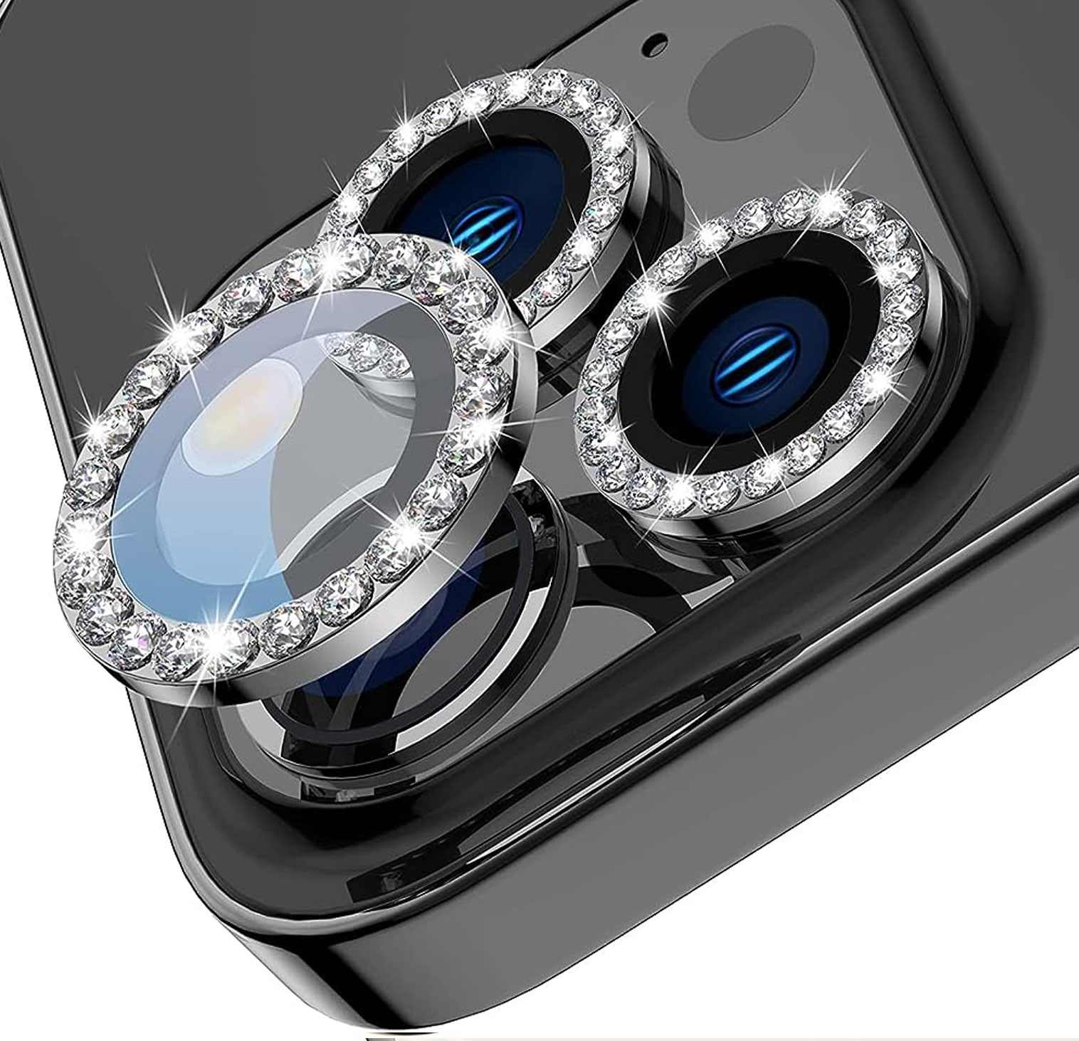 POSITIONER STAKLO KAMERE DIAMOND IPHONE 14 /14 PLUS SREBRENA