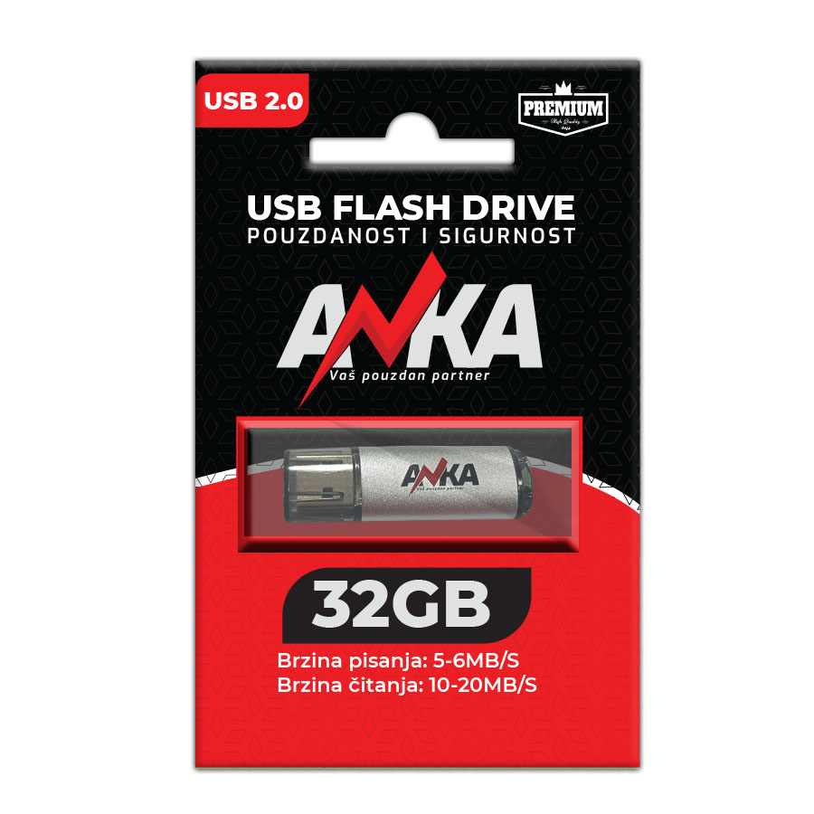 USB FLASH DRIVE 32GB 2.0 WS5-6MB/S RS 10-20MB/S ANKA
