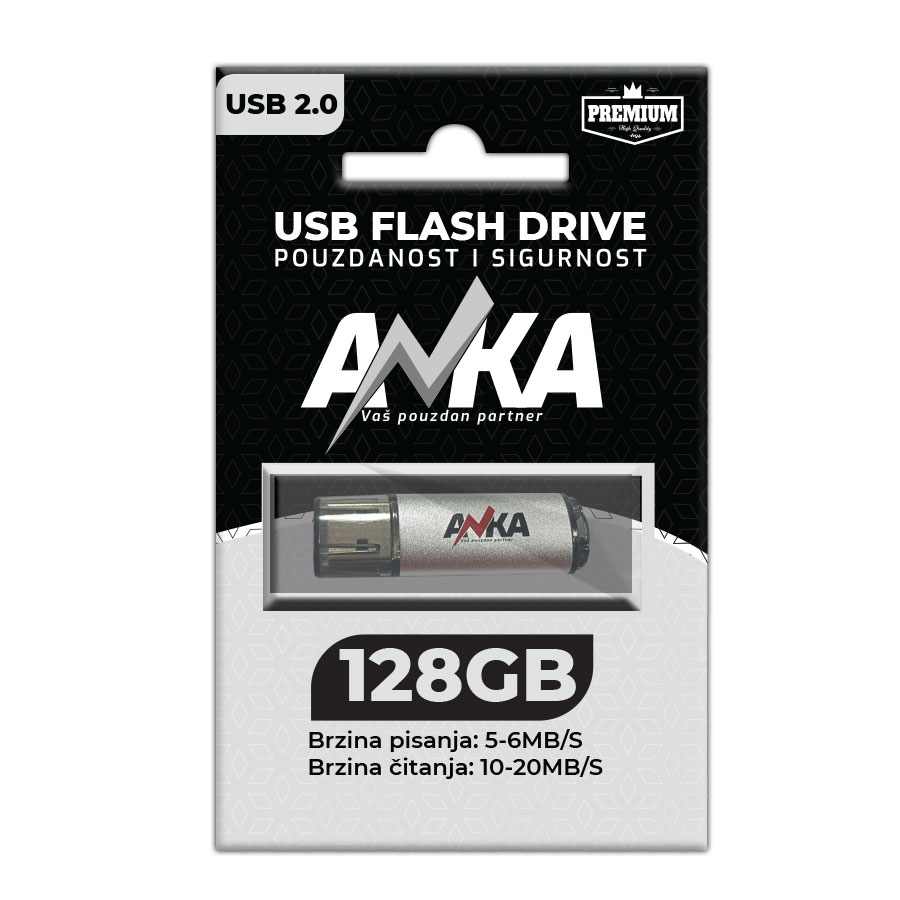 USB FLASH DRIVE 128GB 2.0 WS5-6MB/S RS 10-20MB/S ANKA