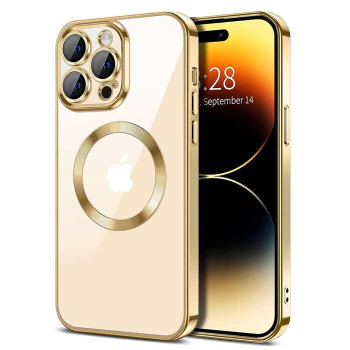 MAGSAFE SILIKON IPHONE 15 PRO ZLATNA SA ZASTITOM KAMERE