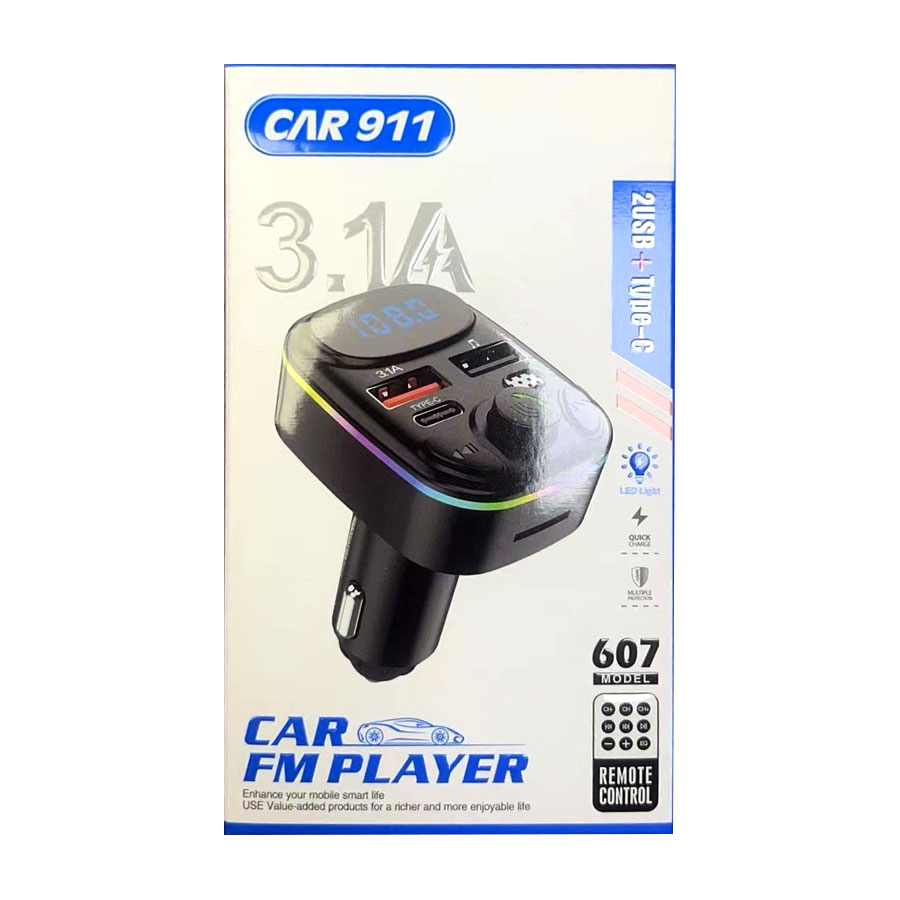 BLUETOOTH FM TRANSMITER CAR 911 607 3.1A+PD