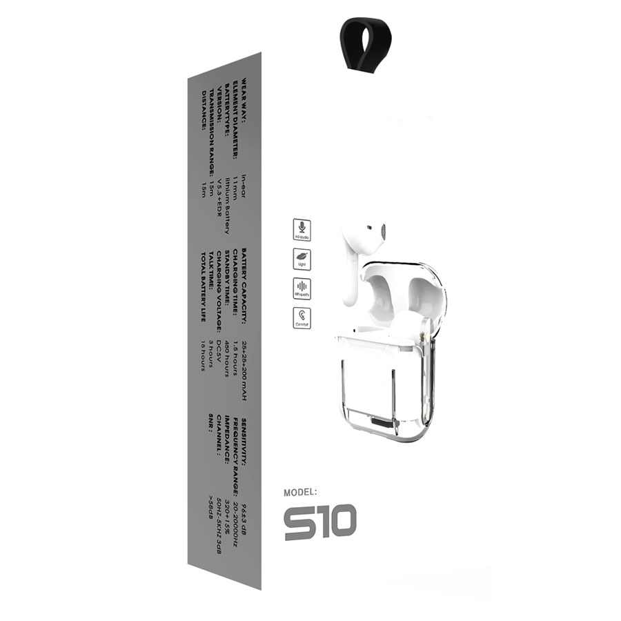 BLUETOOTH SLUSALICE AN-S10 TWS BIJELE