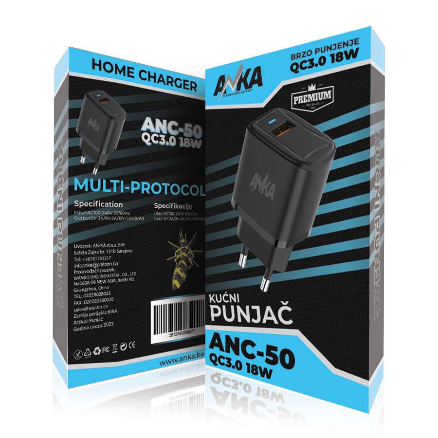 PUNJAC KUCNI ANC-50 QC3.0 18W PORT USB ANKA