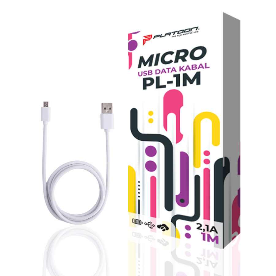 USB DATA KABAL PL-1M MICRO 1M 2,1A PLATOON