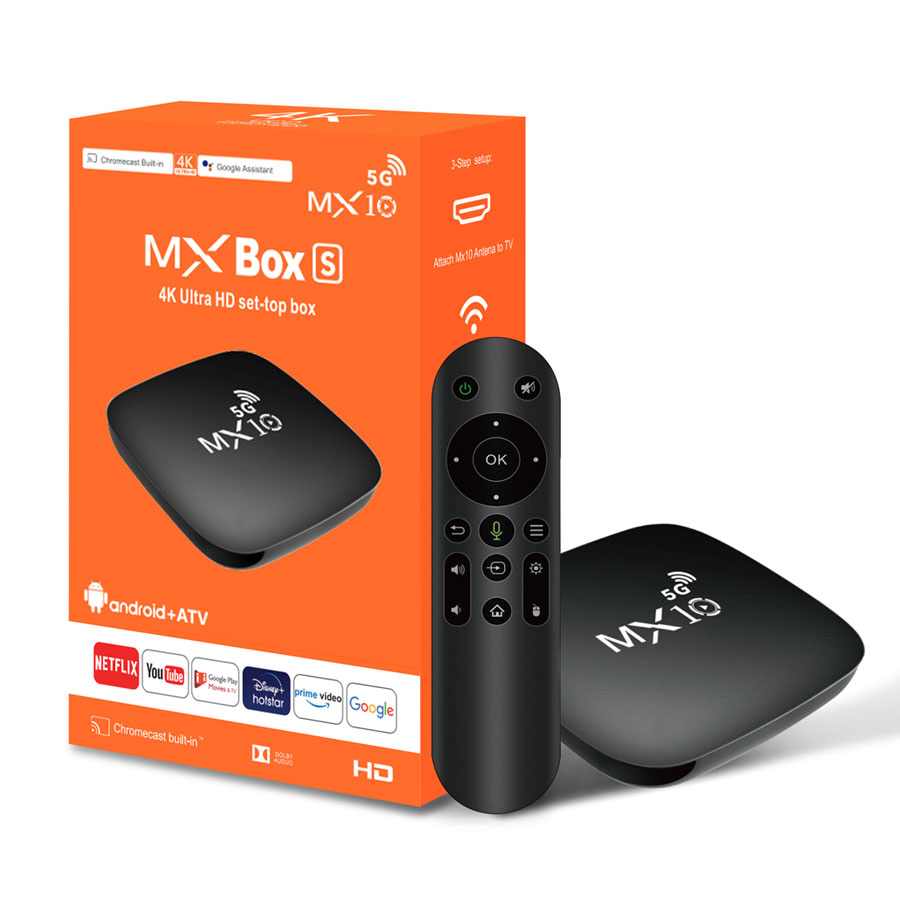 MX10 5G 1/8GB ANDROID 13+ATV 2.4G/5G+BT4.1