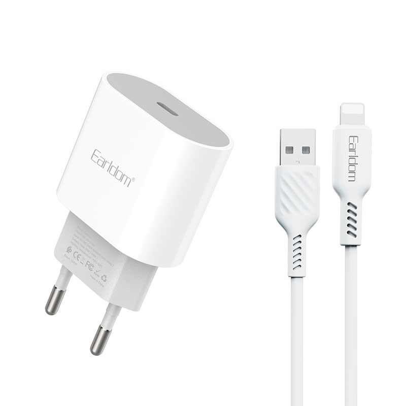 KUCNI PUNJAC ES-EU42 20W PD TIP-C NA LIGTNING BIJELI