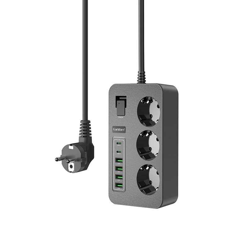 PRODUZNI KABAL ES-SC14 3 UTICNICE 2PD 4USB PORT EARLDOM CRNI