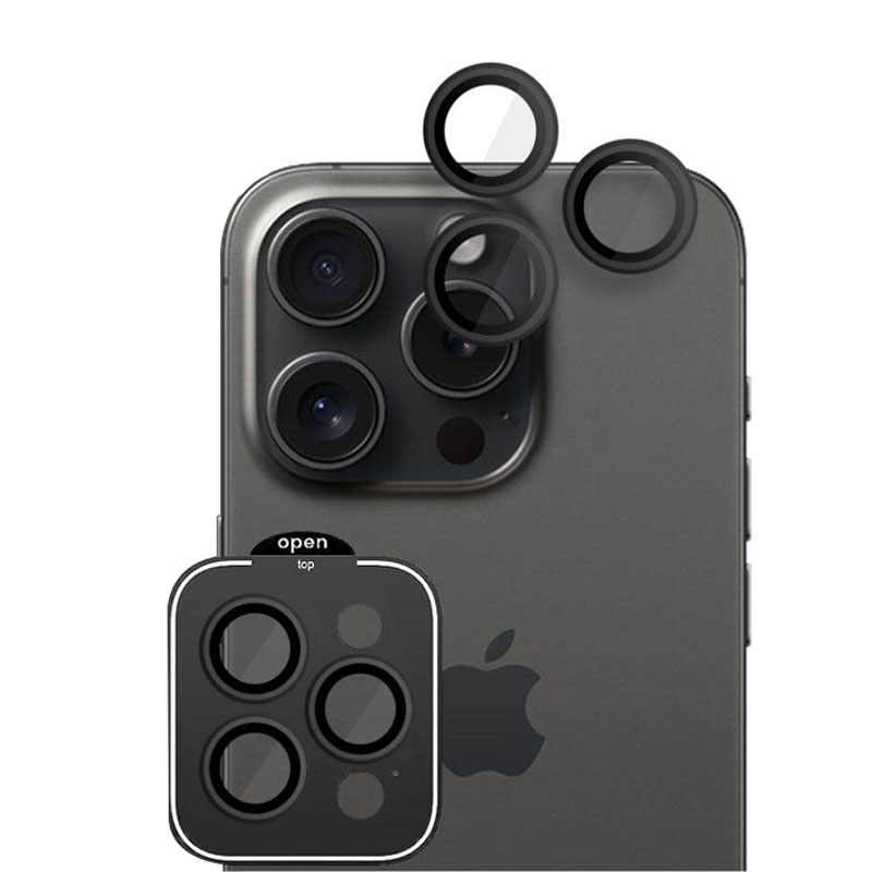 POSITIONER STAKLO KAMERE METAL IPHONE 16 PRO/ 16 PRO MAX CRNA