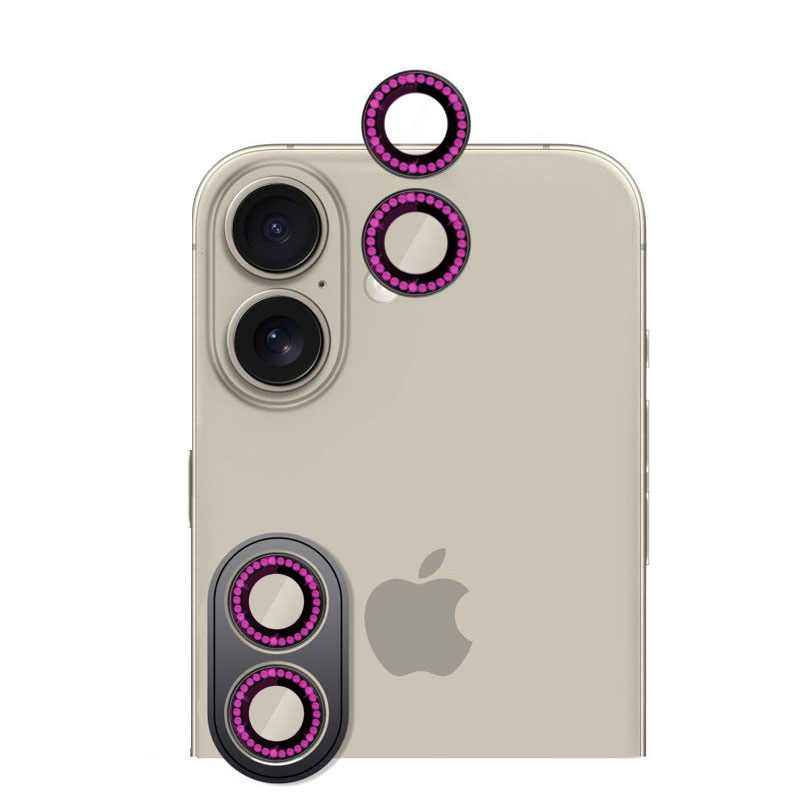 POSITIONER STAKLO KAMERE DIAMOND IPHONE 16/ 16 PLUS PINK