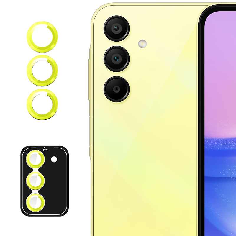 POSITIONER STAKLO KAMERE METAL SAMSUNG A15 ZUTI