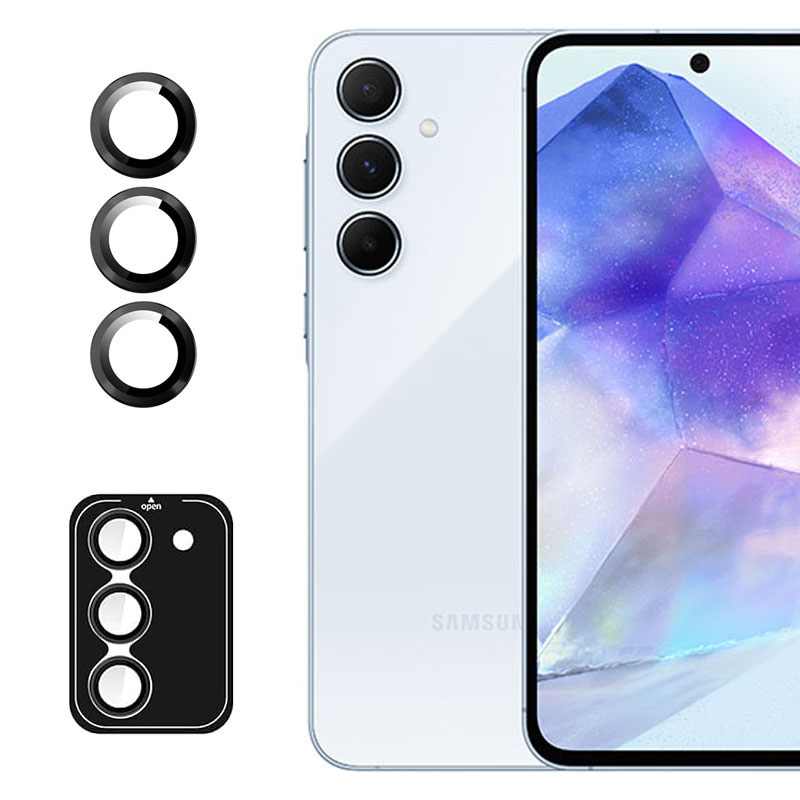 POSITIONER STAKLO KAMERE METAL SAMSUNG A55 CRNI