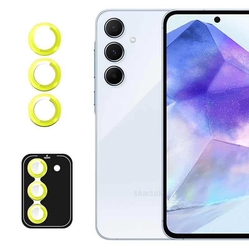 POSITIONER STAKLO KAMERE METAL SAMSUNG A55 ZUTI