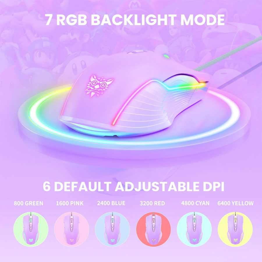 GAMING MOUSE CW905 WIRED ONIKUIMA PURPLE