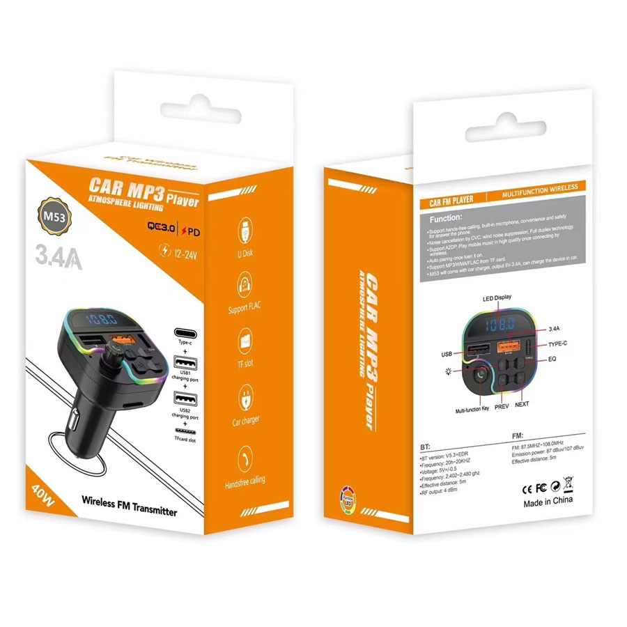 FM TRANSMITER QC3.0 PD 40W M53